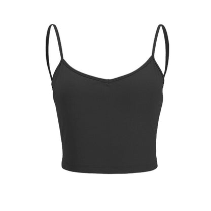 U Back Sport Underwear Push-up High Support Yoga Bra Gym Elastic Beautiful Workout Crop Top Women Thin Shoulder Strap