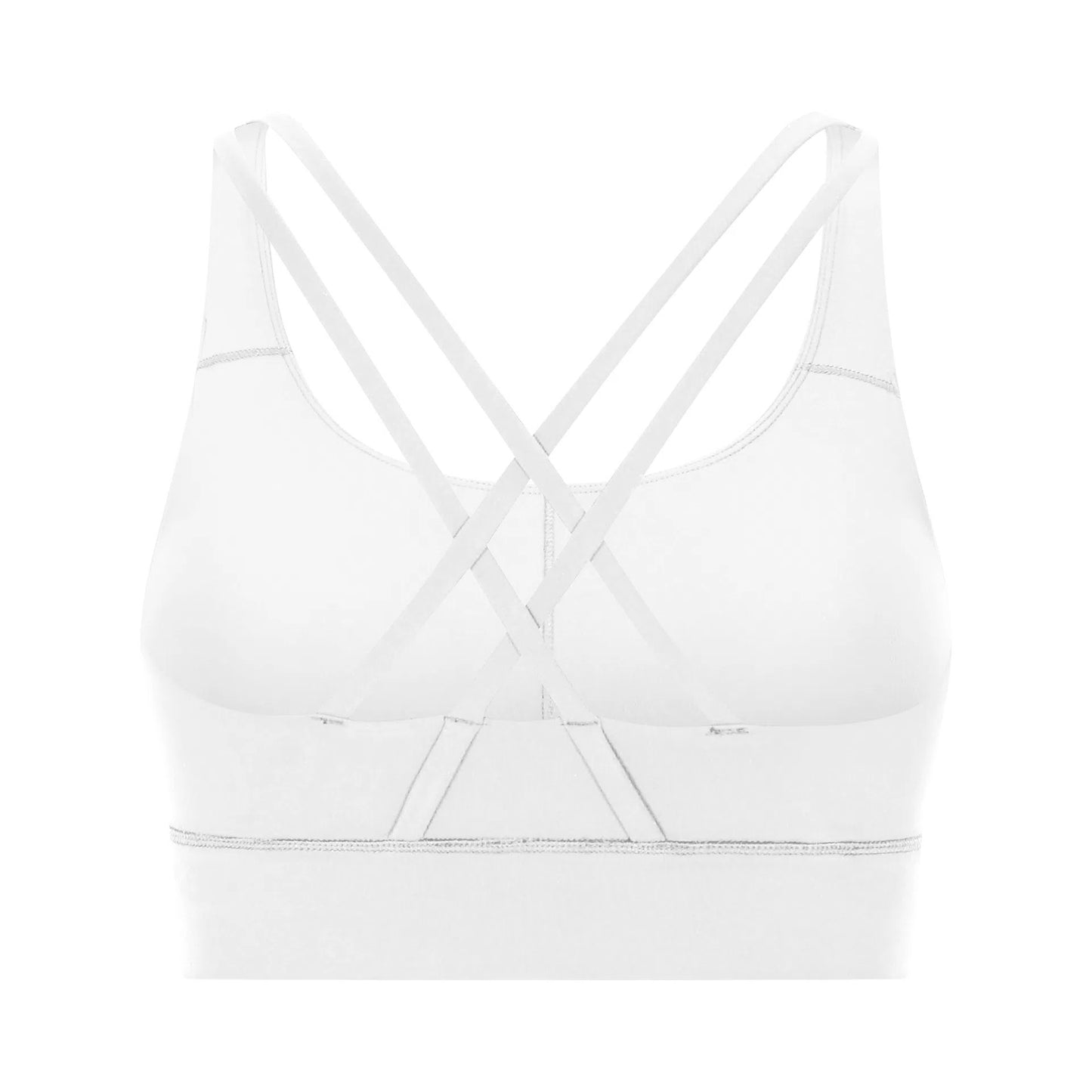 Cross back yoga bra brushed bare high-strength shock-absorbing gathering sports vest for women