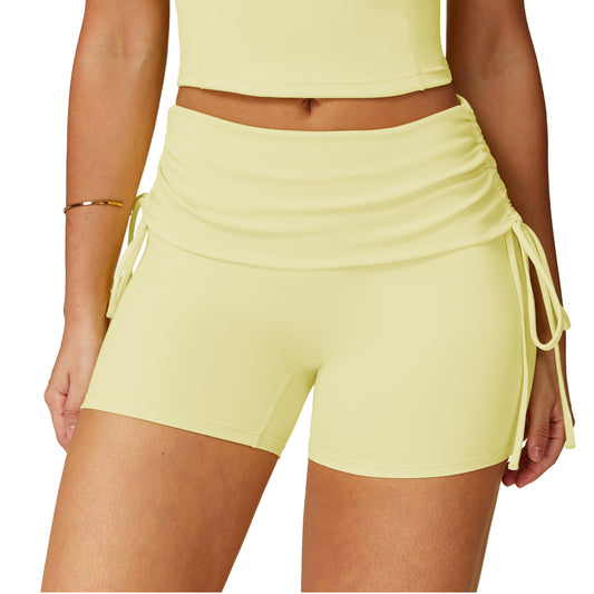 Drawstring tight yoga shorts