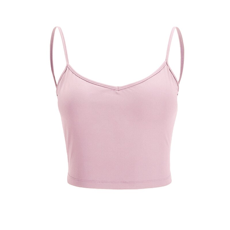 U Back Sport Underwear Push-up High Support Yoga Bra Gym Elastic Beautiful Workout Crop Top Women Thin Shoulder Strap