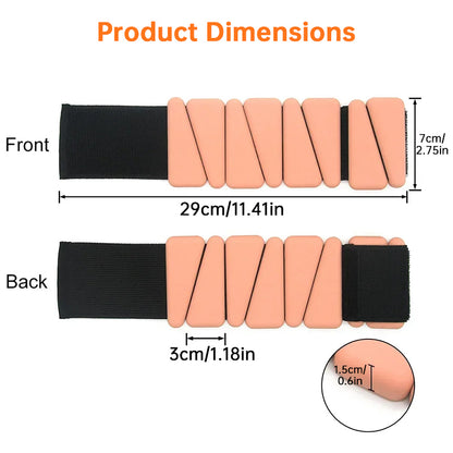 Ankle Weights, Wrist Weights 0.5lb Each - Adjustable Weighted Straps for Running, Walking, Fitness, Yoga, Workout