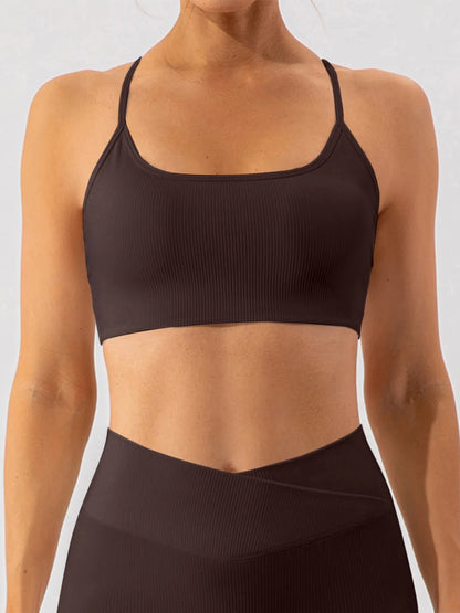 Tight fitting quick drying yoga clothes for training running beautiful back sports underwear for women
