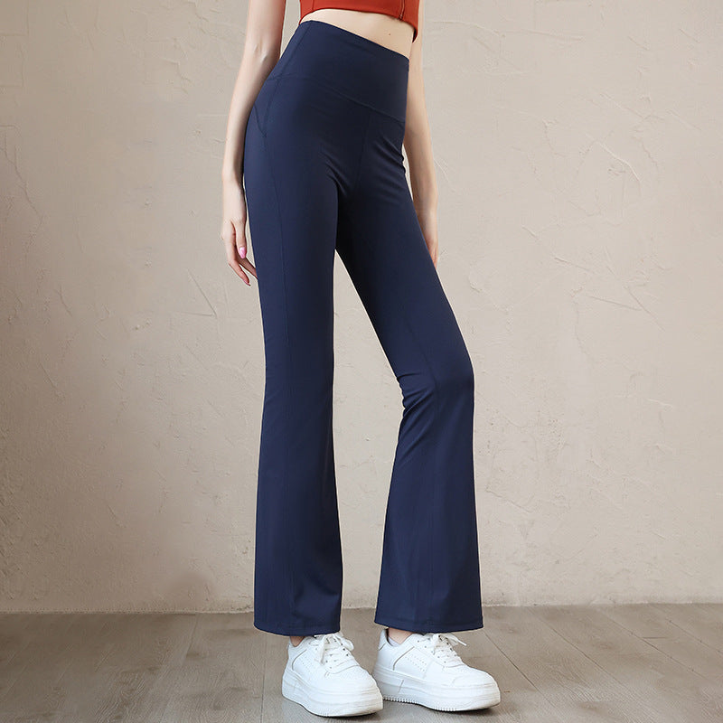 High Waist Slim Flare Pants For Women's Summer Fitness Yoga Exercise Dance Wide Leg Pants