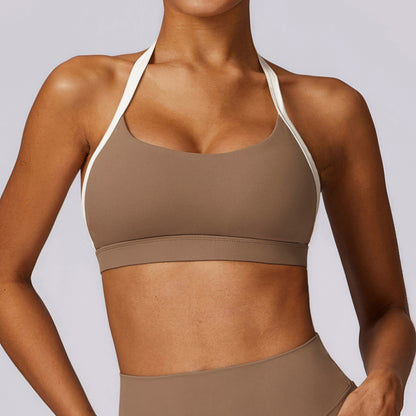 Hanging neck yoga quick drying sports bra running and fitness vest