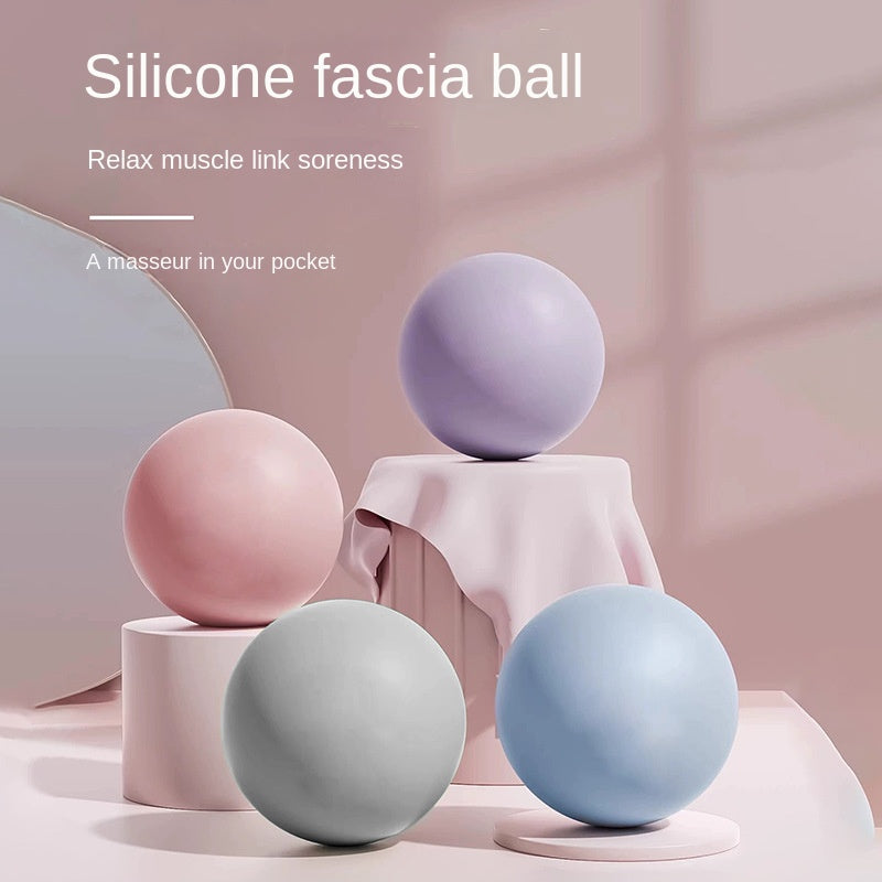 Silicone Yoga Ball Fitness Fascia Ball Pilates Neck Mask Ball Solid Foot Massage Ball