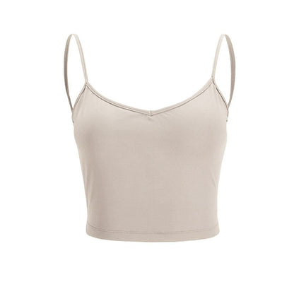 U Back Sport Underwear Push-up High Support Yoga Bra Gym Elastic Beautiful Workout Crop Top Women Thin Shoulder Strap