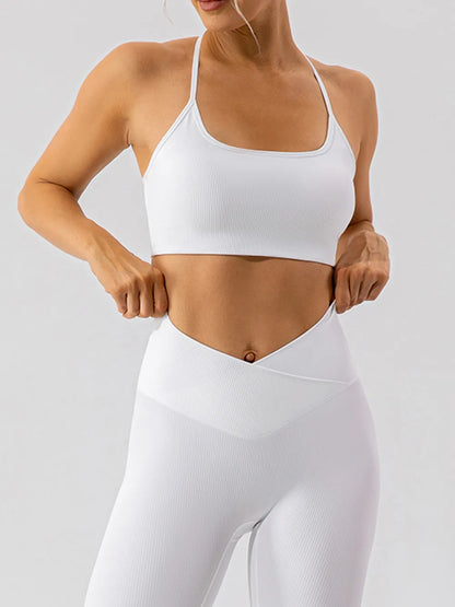 Tight fitting quick drying yoga clothes for training running beautiful back sports underwear for women